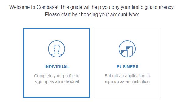 how to open a coinbase account