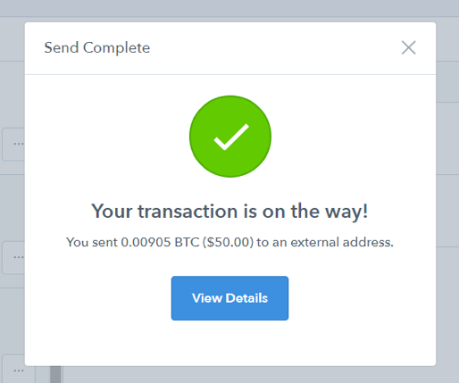 coinbase fee to transfer to wallet